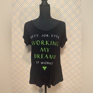 NWT It Works Black backless T-Shirt